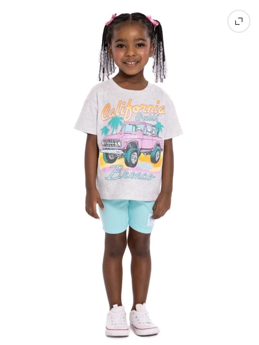 NWT Ford Bronco Toddler Girl Graphic Tee & Bike Shorts Set 18M